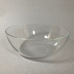 Small vintage glass clear glass bowl smoked glass bowl mid century design