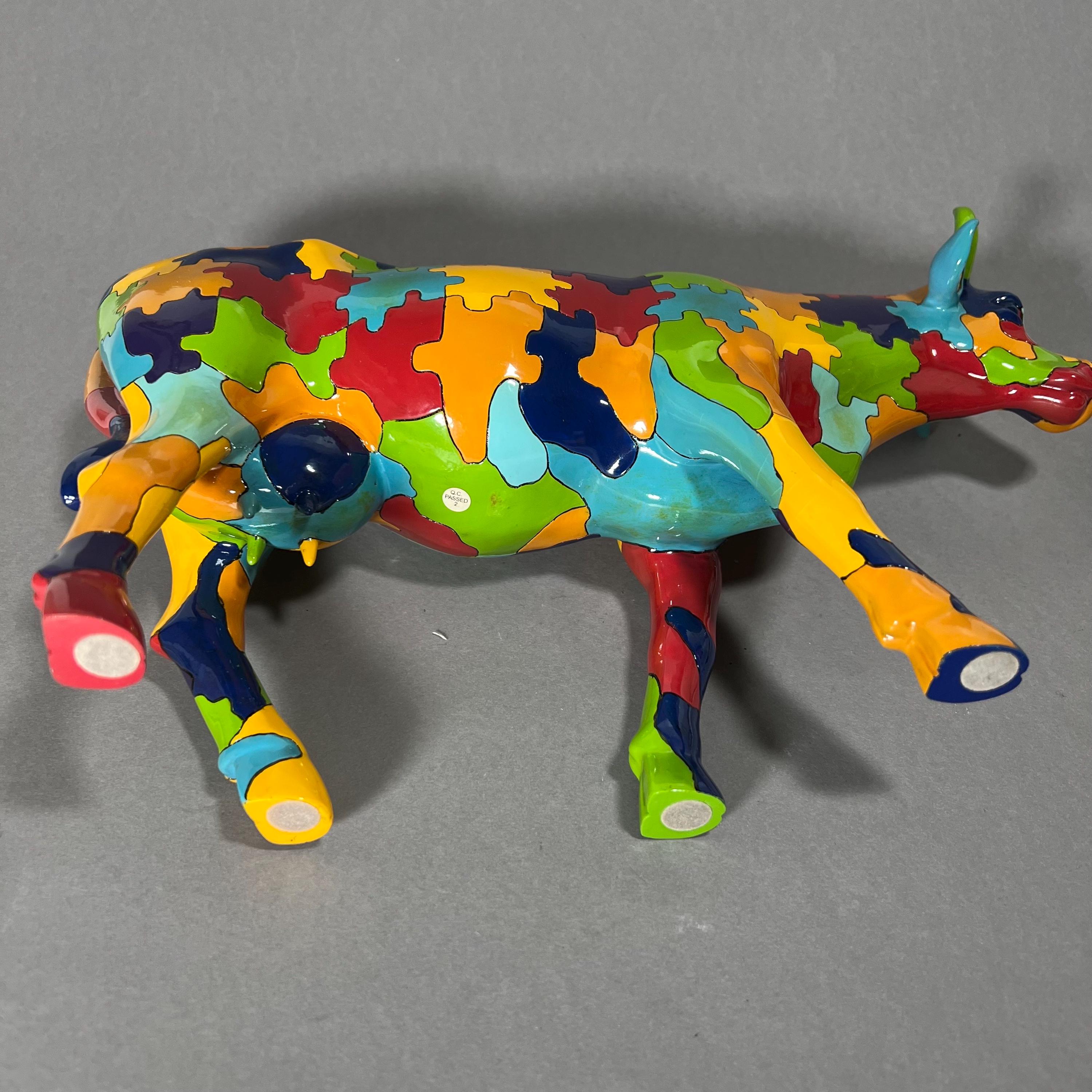 Cow-Moo-Flage Figure カウパレード cow parade Cow-Moo-Flage (medium) -Cow Parade medium resin collection