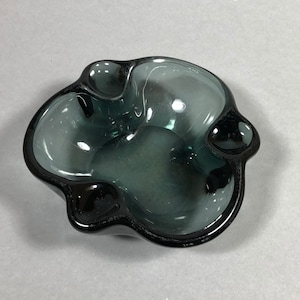 Wagenfeld ashtray WMF bowl Corona 1951-1966 tourmaline smoked glass
