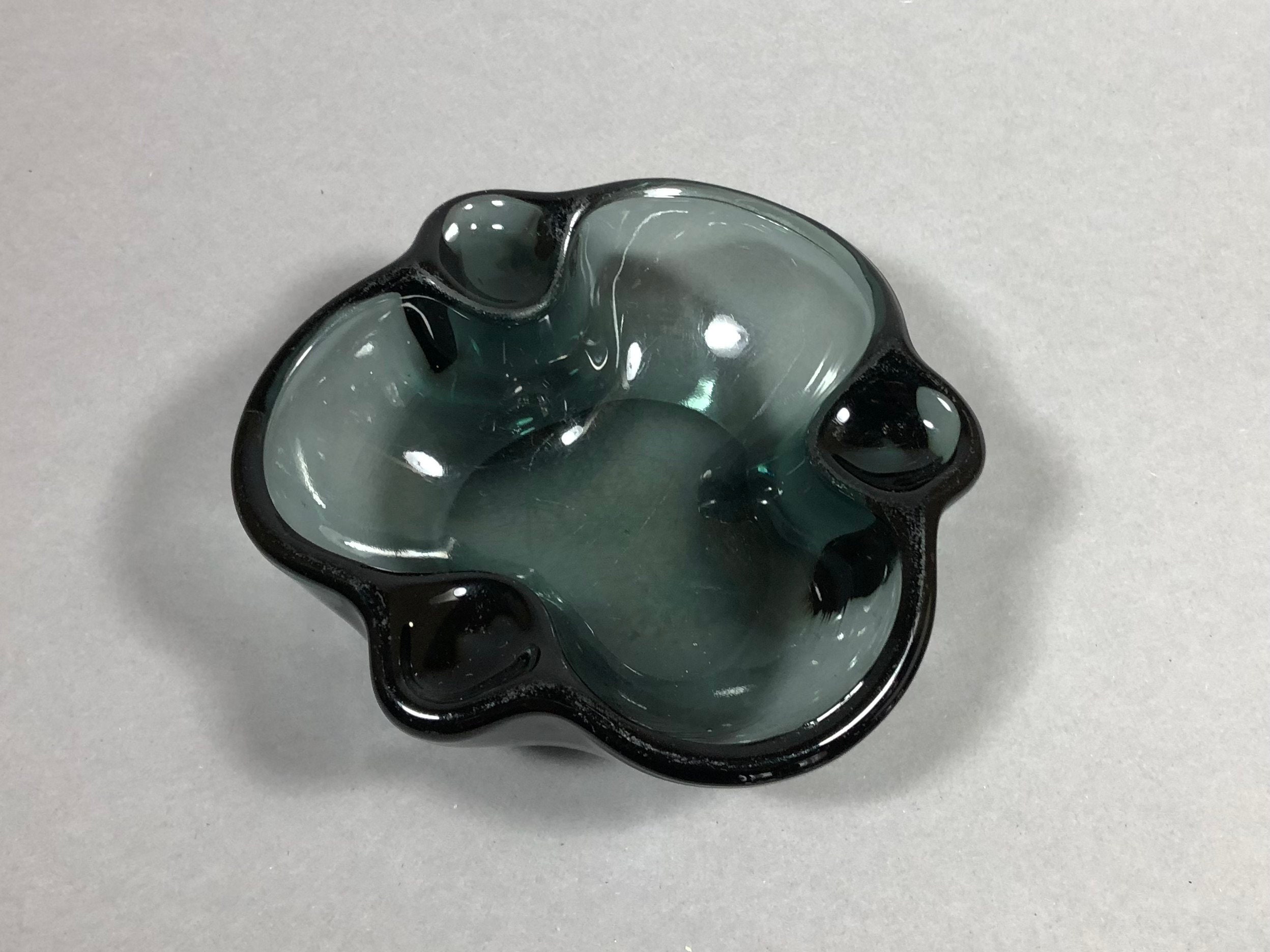 Wagenfeld ashtray WMF bowl Corona 1951-1966 tourmaline smoked glass