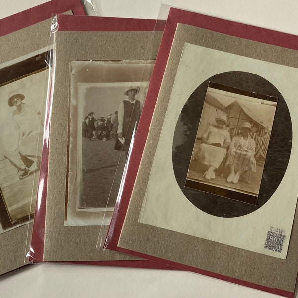 Grußkarte, vintage Hat Ladies, Portraits, 20s, 30s, Original Foto, antik, Kunst, Kollage, Mixed Media, alte Postkarte, Fotografie