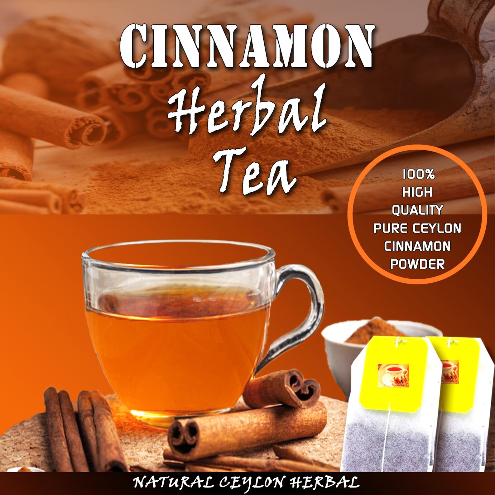 Ceylon Cinnamon Tea Bags100 Natural Herbal High Quality Alba Etsy