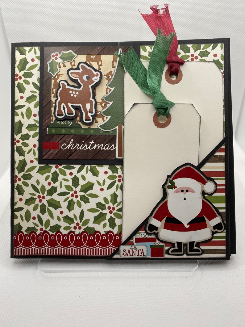 2 Sided Mini Album Tutorial Scrapbooking Tutorial Christmas Scrapbook Mini Album Tutorial image 6