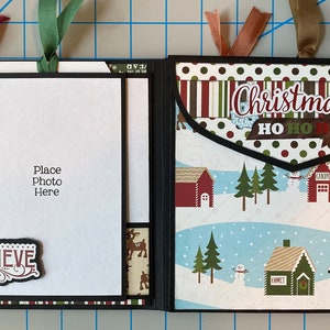 2 Sided Mini Album Tutorial Scrapbooking Tutorial Christmas Scrapbook Mini Album Tutorial image 7