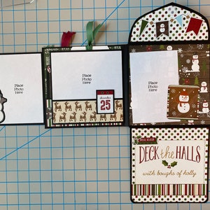 2 Sided Mini Album Tutorial Scrapbooking Tutorial Christmas Scrapbook Mini Album Tutorial image 8