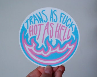 Transgender pride vinyl sticker