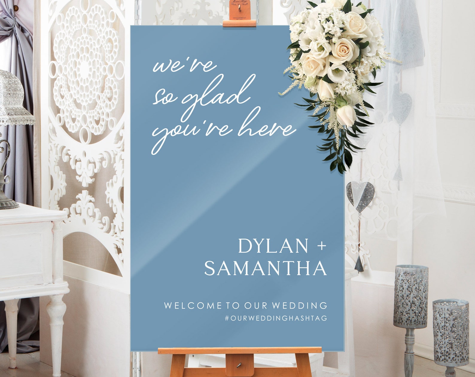 Welcome Powder Powder Blue Acrylic, Wedding Welcome Sign, Custom Acrylic Sign, Back ...