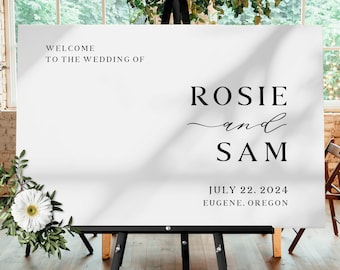 White Acrylic, Wedding Welcome Sign, Custom Acrylic Sign, Back Painted Acrylic, Bridal Shower Sign, Welcome to our wedding of