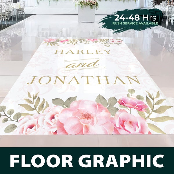 Floor Decal, customize your own floor sticker to match your theme. Perfect for Weddings and Parties.