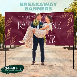 Custom Breakaway Football Banners! Show Your School Spirit with Personalized Vinyl Team Banners for Game Day and Events