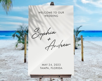 White Acrylic, Wedding Welcome Sign, Custom Acrylic Sign, Back Painted Acrylic, Bridal Shower Sign, Welcome to our wedding