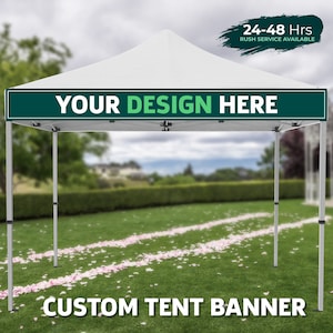 Custom Trade Show Banners, Business, and Canopy Tent Banners: 1x8 to 1x10 Sizes, Vinyl Banners