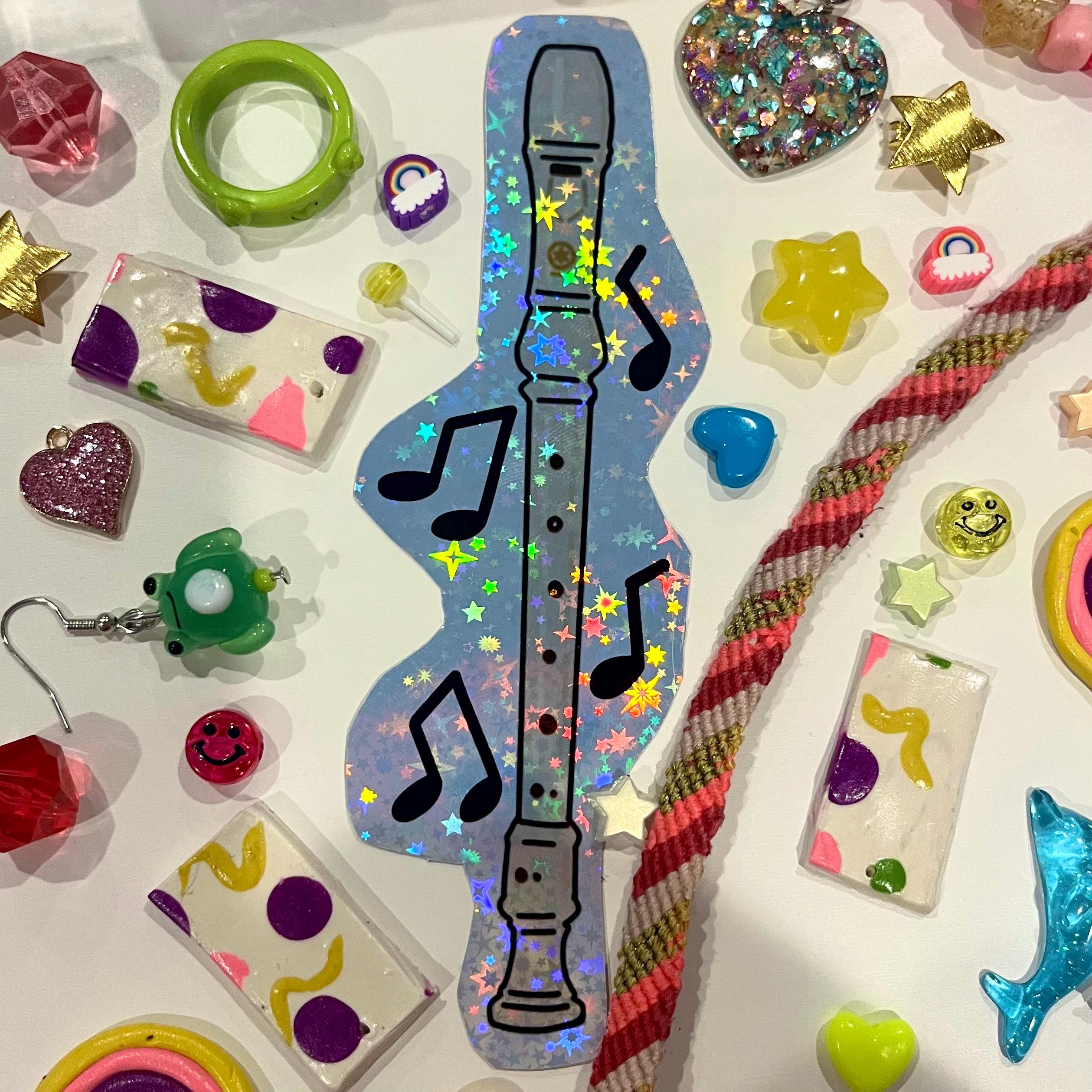 Recorder Instrument Sticker Recorder Nostalgia Sticker - Etsy