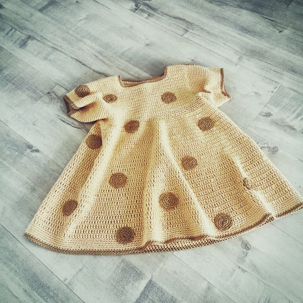Polka Dot Dress for Girls Crochet Pattern (INSTANT DOWNLOAD!)