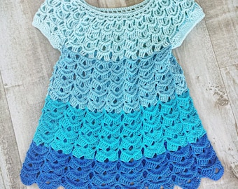 Crochet Baby Girl Fish Dress, 100% Cotton Toddler Dress - Etsy