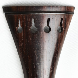 French 4/4 Violin Tailpiece in Rosewood with Ebony Nut