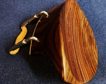 Mentonera extra alta para violín Teka en palisandro indio de Figaro Importers (40 y 50 mm de altura)