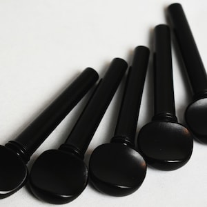 Handmade Swiss Style Violin Peg Set in Ebony