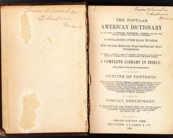 Das populäre amerikanische Wörterbuch: Eine vollständige Bibliothek für sich, herausgegeben von Belford, Clarke & Co, 1884