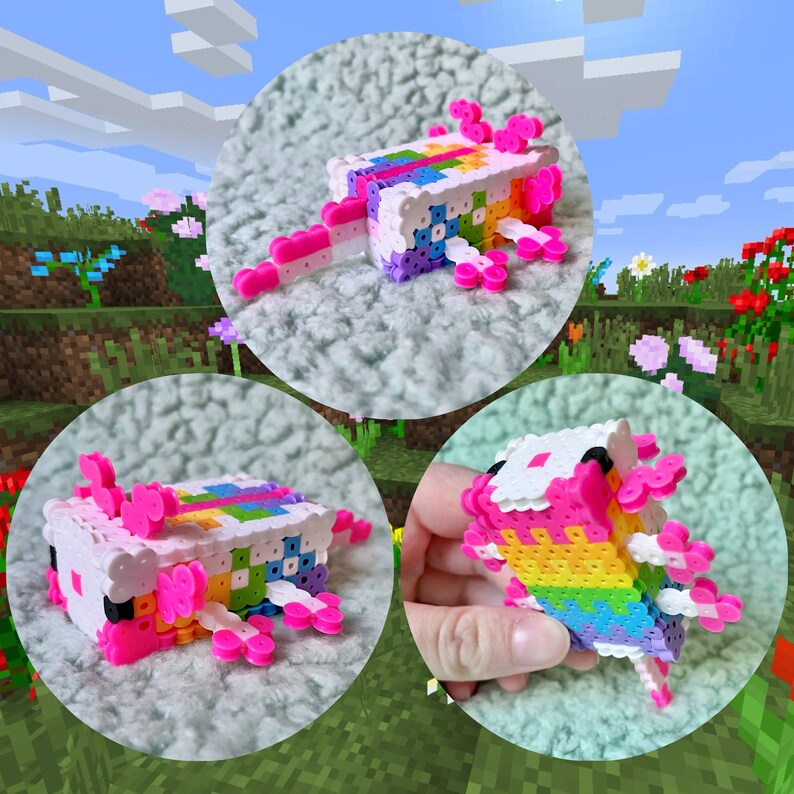 Minecraft Inspired 3D Perler Bead Figured small Animal Etsy