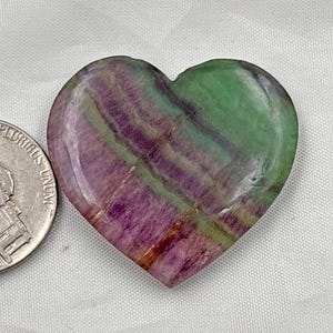 Fluorite Heart Stone, Natural Rainbow Fluorite Crystal Heart gemstone, Natural Fluorite Gemstone Flatback Hearts
