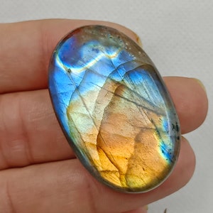 Blue labradorite, BLue Labradorite Cabochon Full Flashy Gemstone 44x28x7mm 100% Natural Gemstone Handmade Top Quality Jewelry Supplies