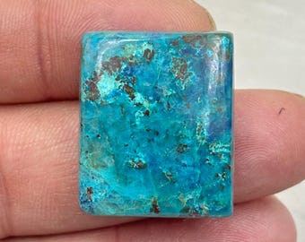 Pietra cabochon Shattuckite – Gemma naturale di rame blu per gioielli artigianali