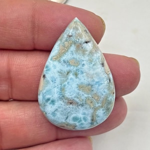 Natürlicher Larimar Loser Edelstein Cabochon zur Schmuckherstellung Stein 39x26x7mm