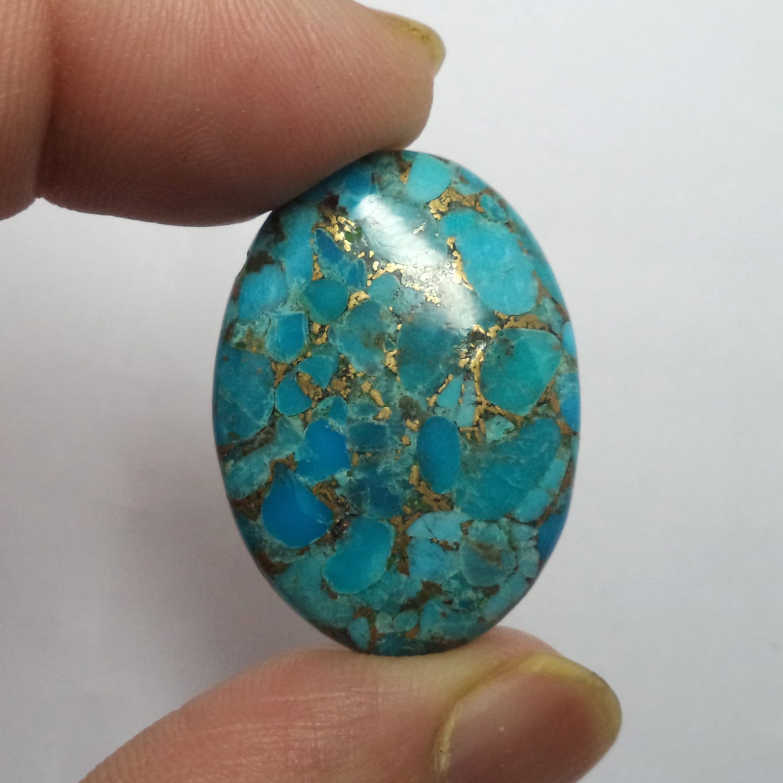 Blue Copper Turquoise Cabochon Blue Turquoise gemstone Loose Etsy