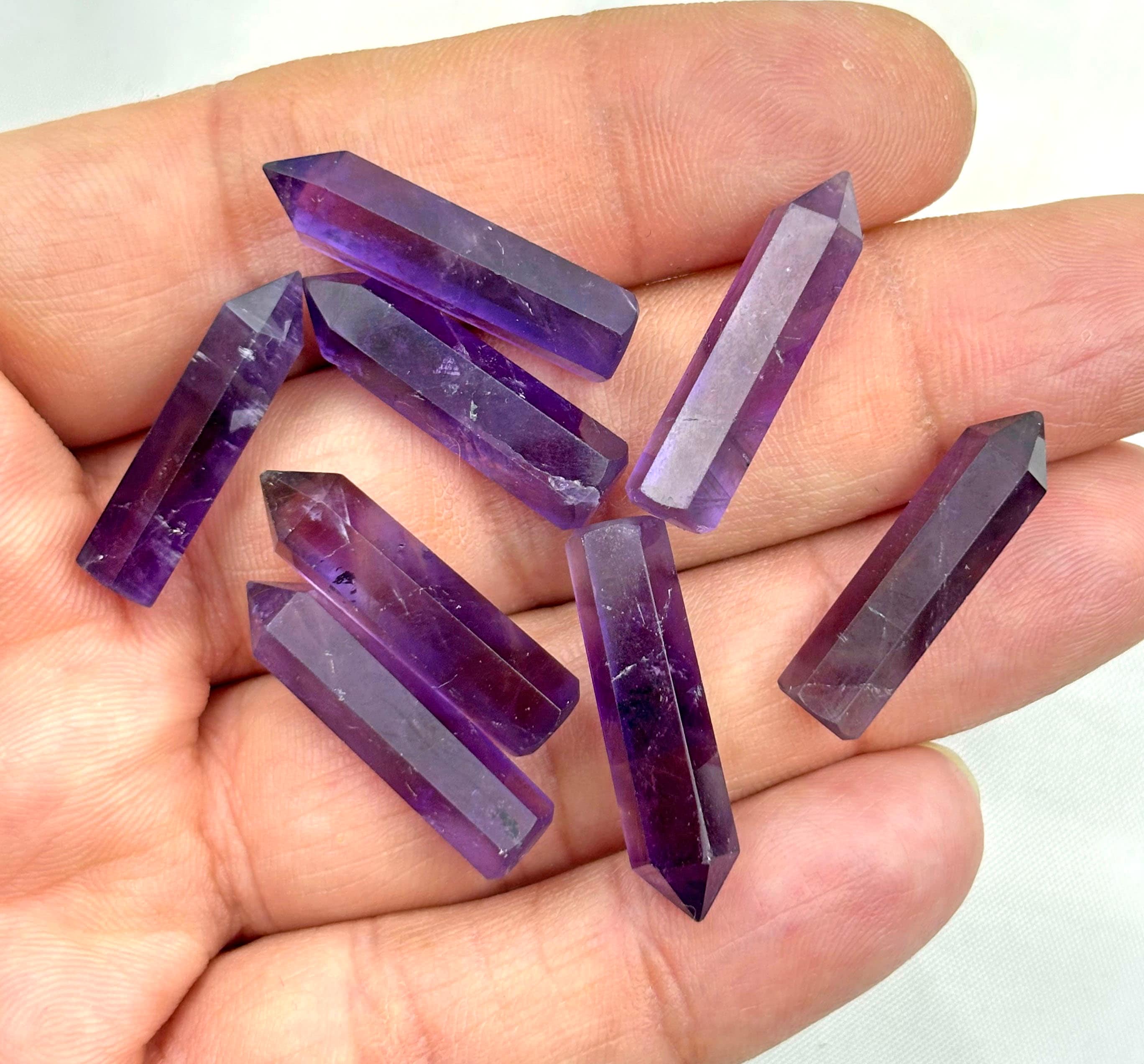 アメジストポイント1インチ8個、アメジストポイント、アメジスト