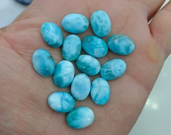 Natural Larimar, Larimar 10x14mm oval cabochon,  larimar gemstone, Natural larimar Cabochon lot, loose Oval shape Larimar