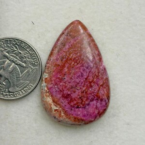 Pink Cobalto Calcite, Natural Pink Cobalto Calcite Cabochon, Pink Cobalto Calcite Gemstone teardrop cabochon for jewelry making image 4