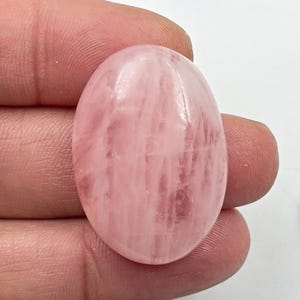 Natural Rose Quartz,  Rose Quartz Cabochon, Oval shape Rose Quartz  Loose Gemstone 33x23x8mm