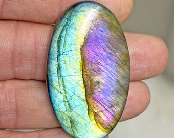 Purple Labradorite Gemstone, Natural loose Purple Labradorite Cabochon, Rare Labradorite Gemstone For Jewelry Making Supply