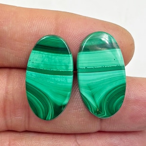 gemstone Matching pair, Malachite Cabochon pair, Malachite cabochon Earring pair, Earring Gemstone Matching pair