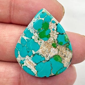 Turquoise Gemstone, Natural Turquoise Cabochon, Tibetan Turquoise loose Gemstone For Jewelry Making Weight 22.0 Carats, 31x26x4mm