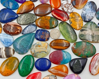 Natural mix cabochon, cabochon lot, loose cabochon lot, mix gemstone lot, gemstone wholesale lot, mix shape, mix size cabochon lot