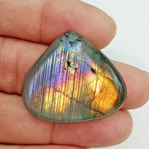 Purple Fire Labradorite Cabochon - Pear Shape Labradorite - Purple Labradorite - Healing stone - Labradorite Gemstone