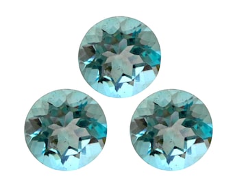 Round Blue Topaz Cabochon Gemstone, Blue Topaz Lot, Natural Blue Topaz Faceted Round gemstone, loose Blue Topaz Size 5 mm 10 mm