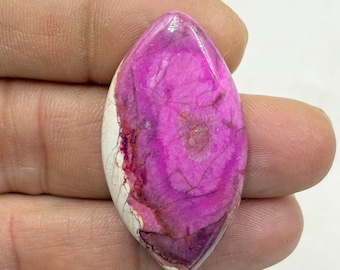 Pink Cobalt Calcite Cabochon | Natural Cobalto Calcite Gemstone | Heart Chakra Stone for Jewelry Making Marquise  shape