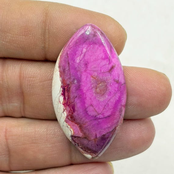 Pink Cobalt Calcite Cabochon | Natural Cobalto Calcite Gemstone | Heart Chakra Stone for Jewelry Making Marquise  shape