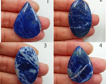 Sodaliet cabochon, blauwe edelsteen voor op maat gemaakte sieradenontwerpen