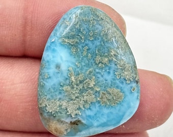 Natural Larimar Gemstone Cabochons , sky Blue Larimar Gemstone Cabochon,  Larimar fancy Shape Loose Cabochon, Making For Jewelry  32x24x6mm