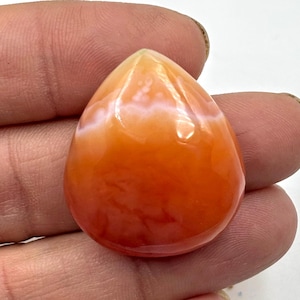 Carnelian Cabochon, Designer Cabochon, Carnelian Cabochon teardrop shape gemstone for jewelry making 32x27x10mm