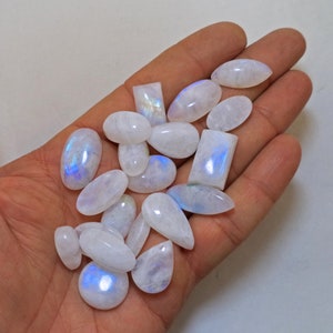 Moonstone Lot Natural Rainbow Moonstone, Loose moonstone, rainbow moonstone Cabochon, High Quality Natural  Moonstone cabochon   Lot