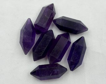 Amethyst Double Terminated Point, amethyst point Double Terminated, Amethyst crystal Wand, Amethyst Double Terminated pencils 19mm, 8pcs lot