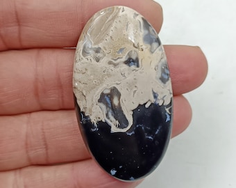 PalmWurzel Cabochon, Palmenwurzel Stein, Natürlicher Wurzel Achat Edelstein für die Herstellung von Schmuck, PALM ROOT loser Stein 52x30x7mm