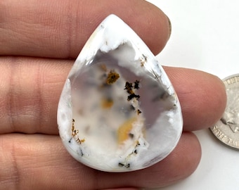 Natural Dendritic Agate Natural Dendritic Agate Loose Gemstone For Jewelry Making 65.0 Ct 37x29x8mm