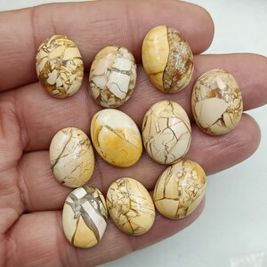 10 pcs Brecciated Mookaite cabochon, Brecciated Mookaite Gemstone, Jewelry Making Brecciated Mookaite Stone, Loose Stone, oval shape 12x16mm