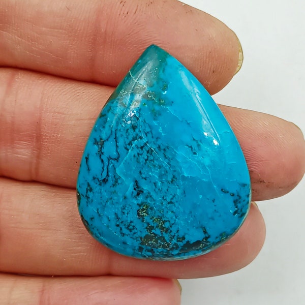 Turquoise Cabochon, Natural Turquoise Gemstone, Original Tibetan Teardrop shape Turquoise Cab flatback cabochon for jewelry Making 36x29x6mm